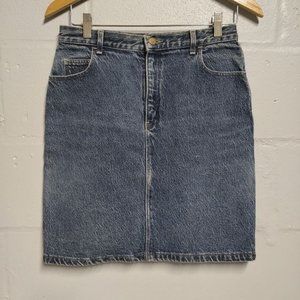 Vintage 90s Y2K Bonjour high waist rise stone washed denim mom skirt size 11